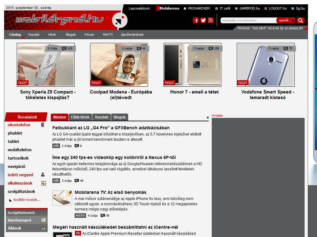 PH!mod: "red alert" Mobilarénához!