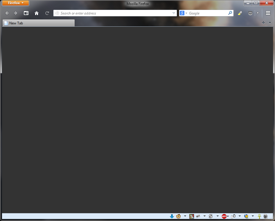 Dark Firefox about:blank
