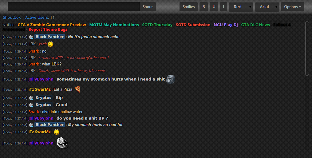 NextGenUpdate Dark Shoutbox (Detach)