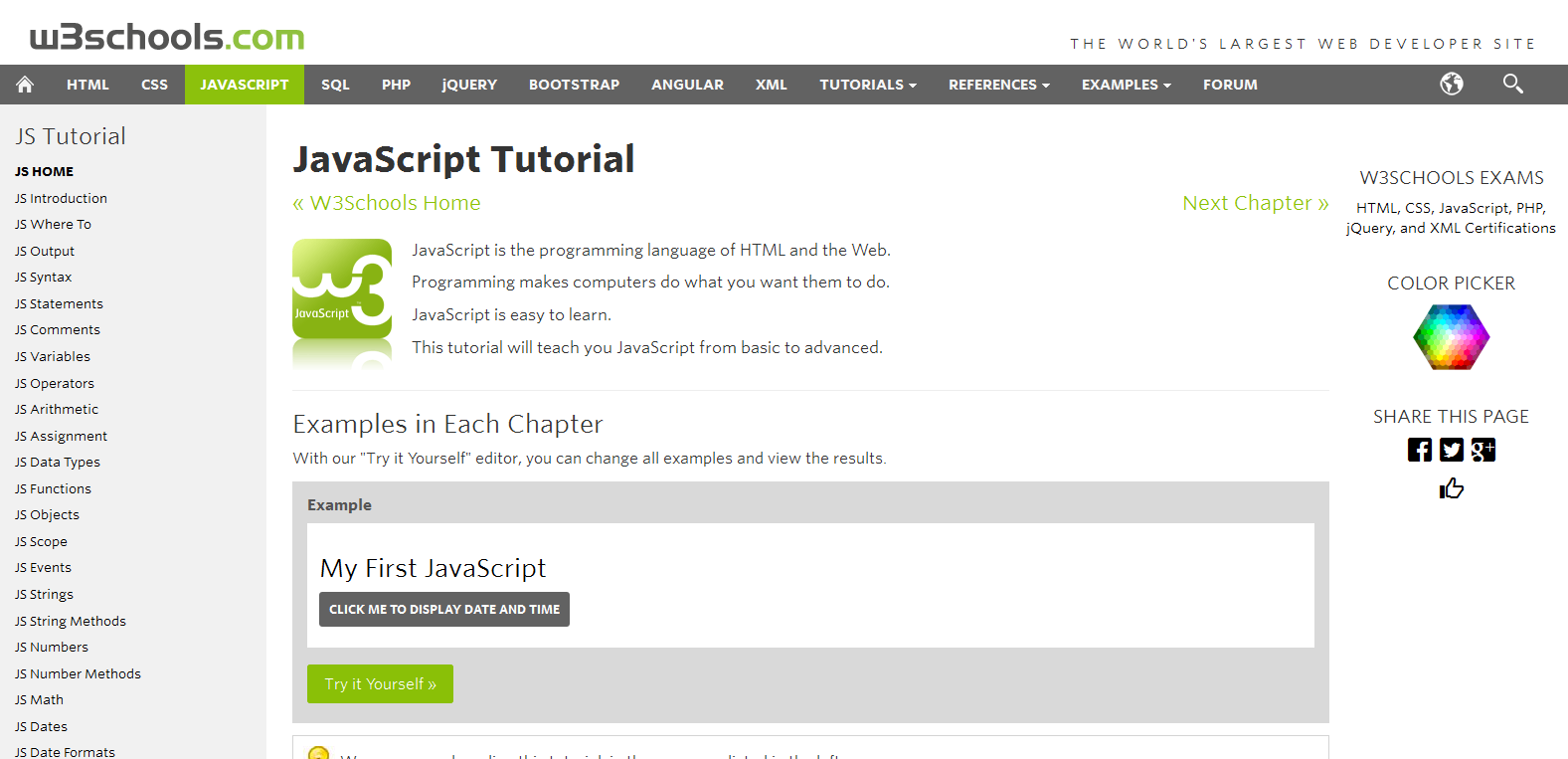 w3schools - Redesign