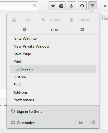 GNOME styled menu List view