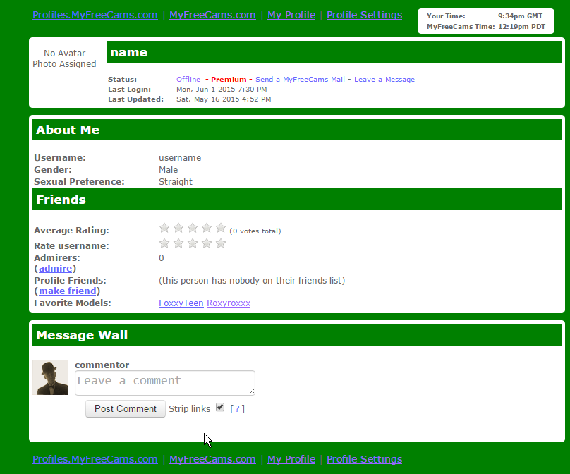 MFC classic green profiles