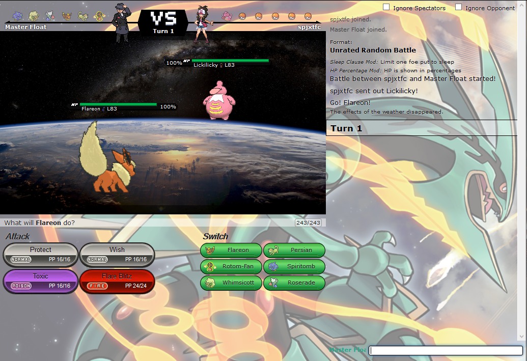 M-Rayquaza vs Doexys Pokemon Showdown Skin