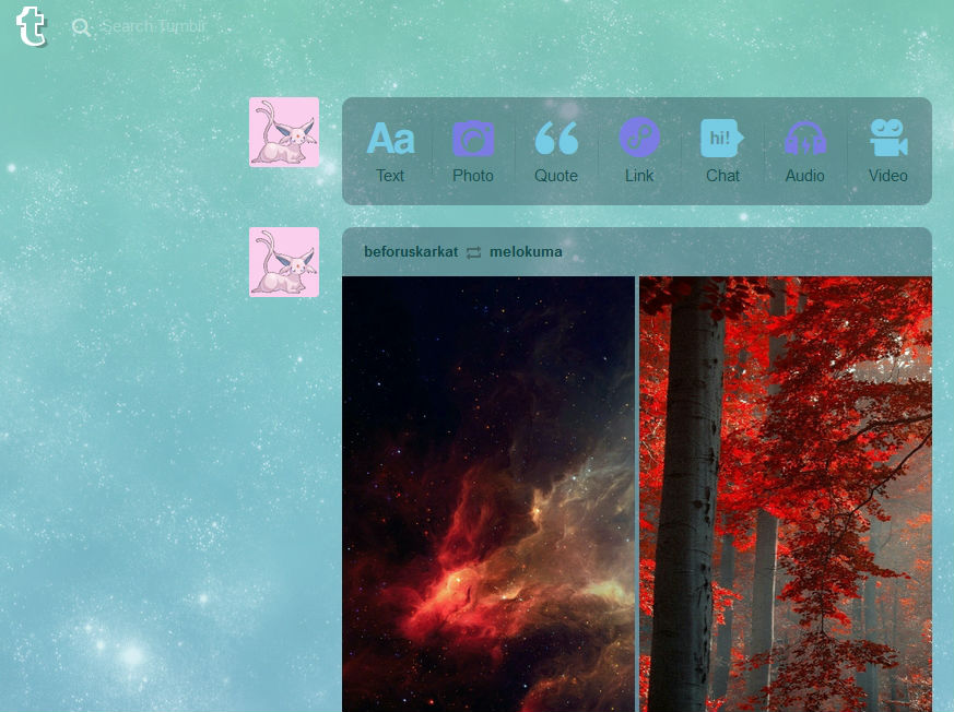 Blue Spacey Tumblr Hell