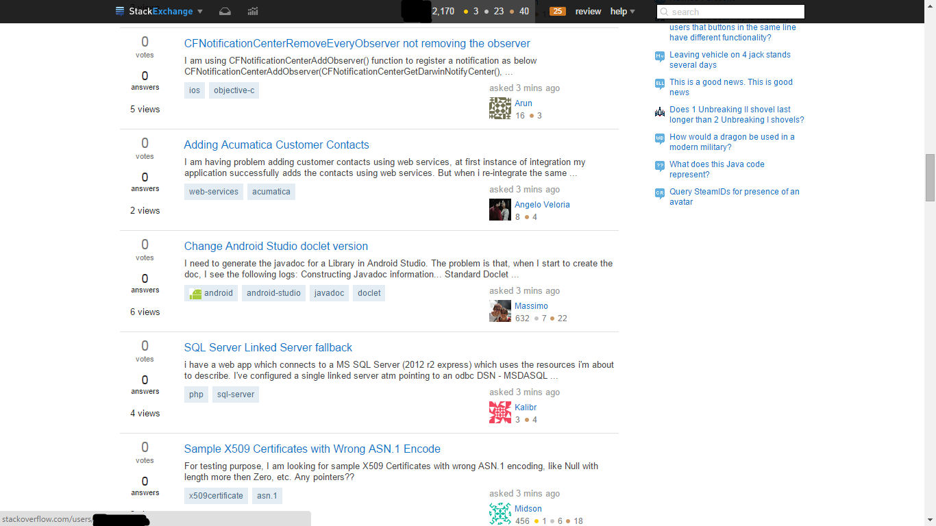 StackExchange Fixed Header