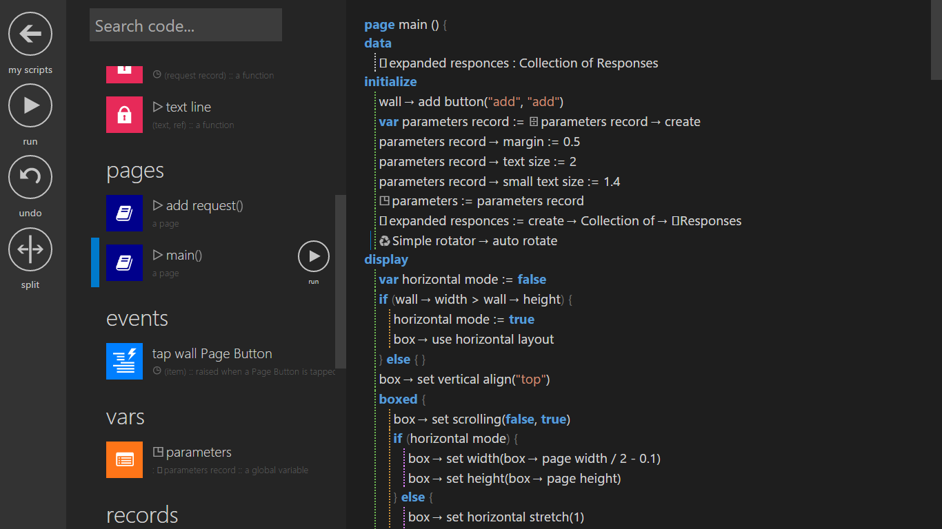 DarkDevelop - a dark theme for TouchDevelop