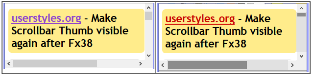 Make Scrollbar Thumb visible again after Fx38