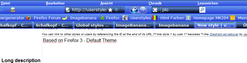 Firefox 3** - Vista Theme Blue Sky