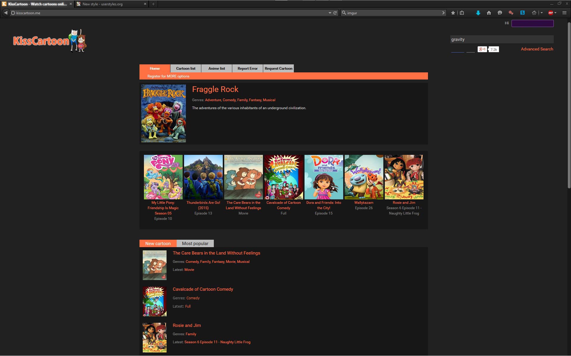 Kisscartoon Material Design Theme