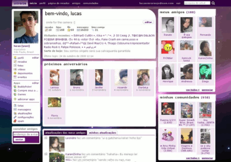 Universekut (purple orkut skin)