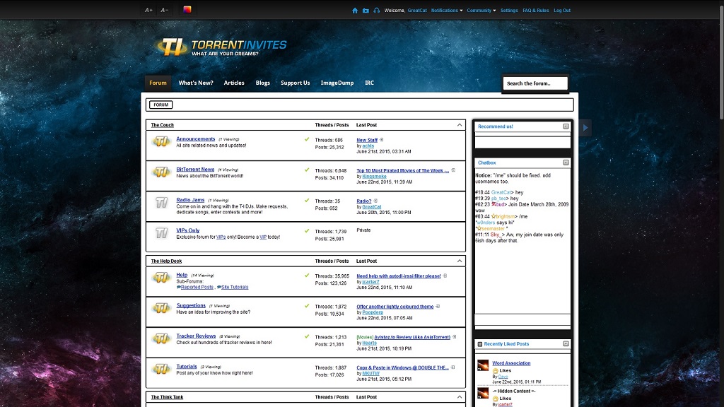 Torrents-Invite Light theme 2015