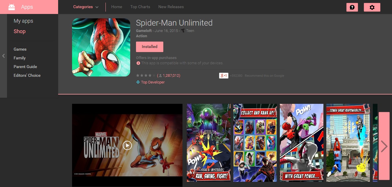 kcar181's Dark Play Store (Pink)