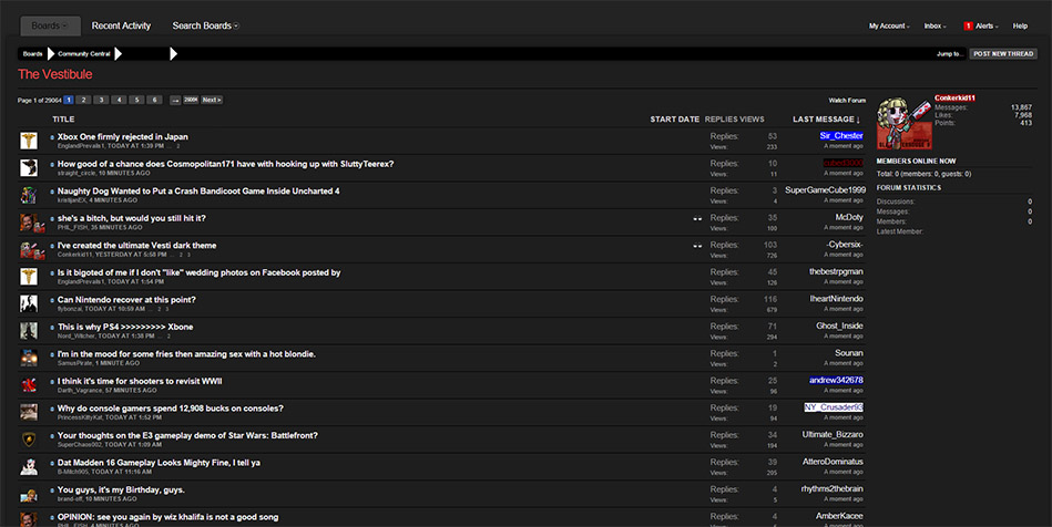 IGN Boards - Dark Theme