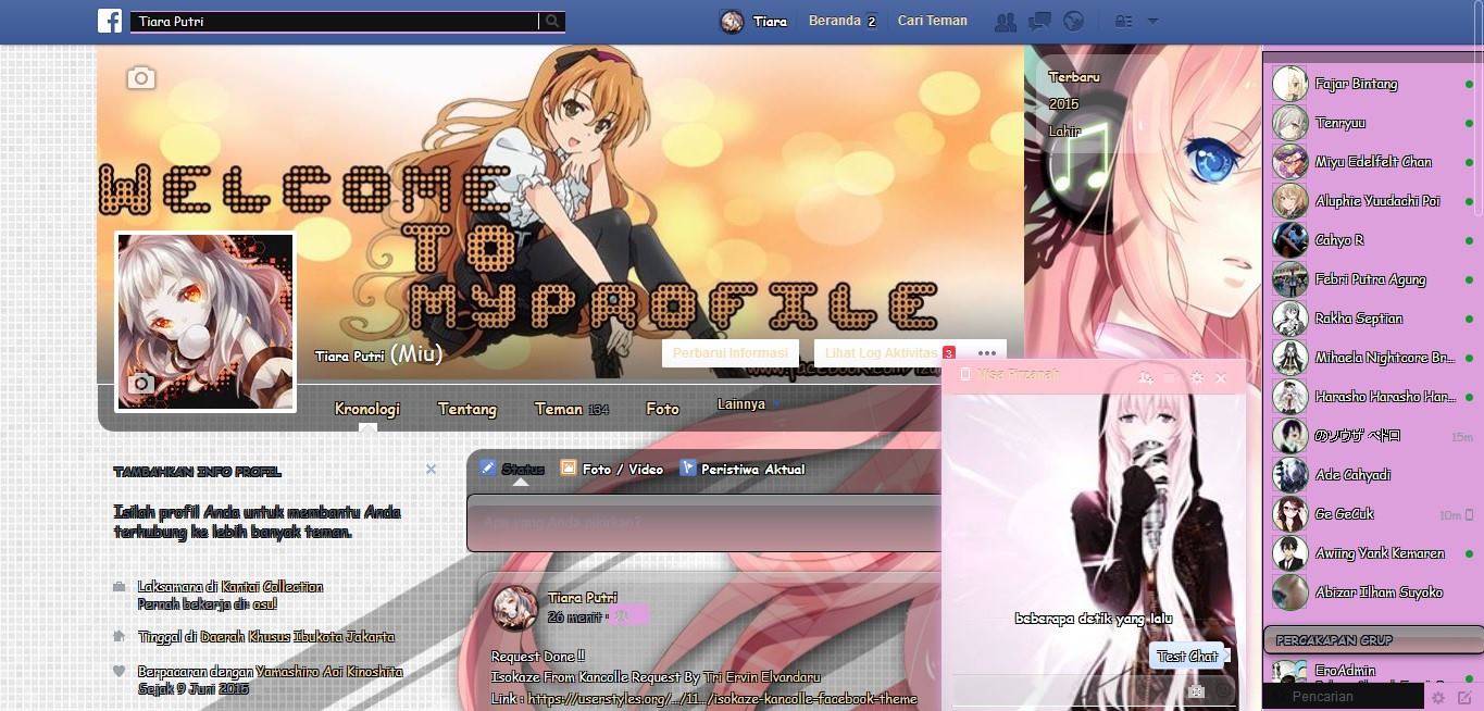 Megurine Luka Facebook Theme