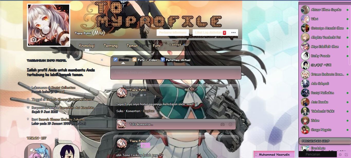 Choukai Kancolle Facebook Theme