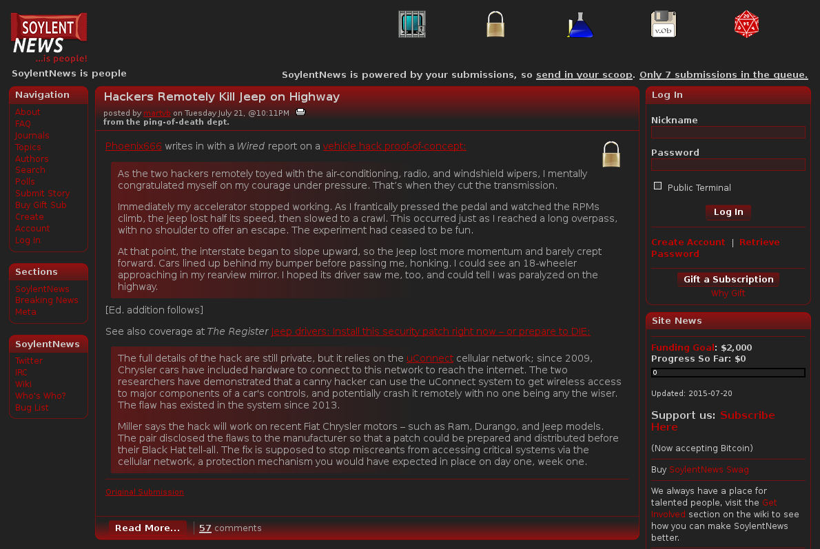 SoylentNews Night Mode Red