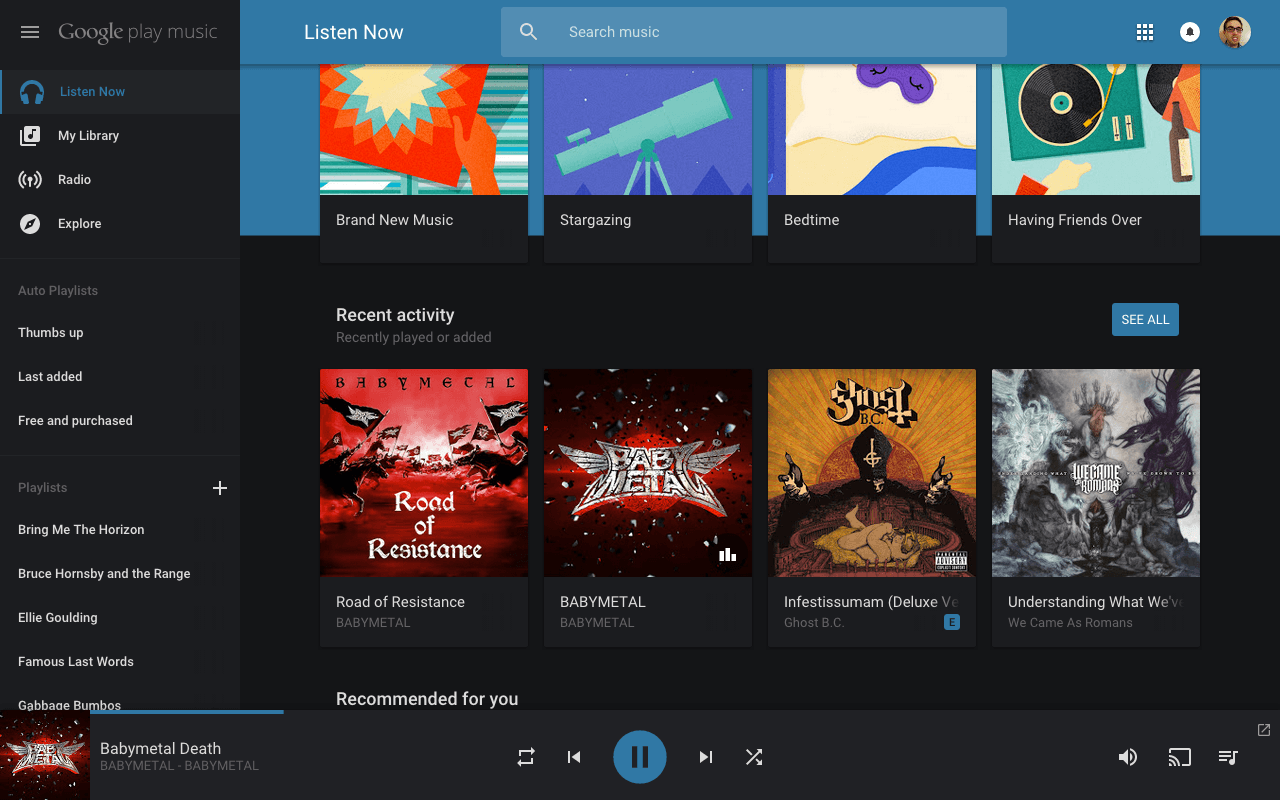 Play Midnight for Google Play Music