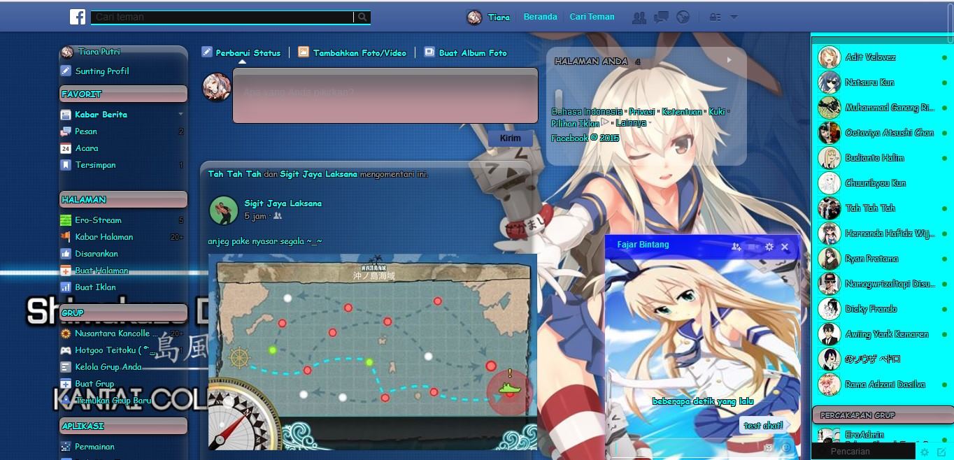 Shimakaze Kancolle Facebook Theme
