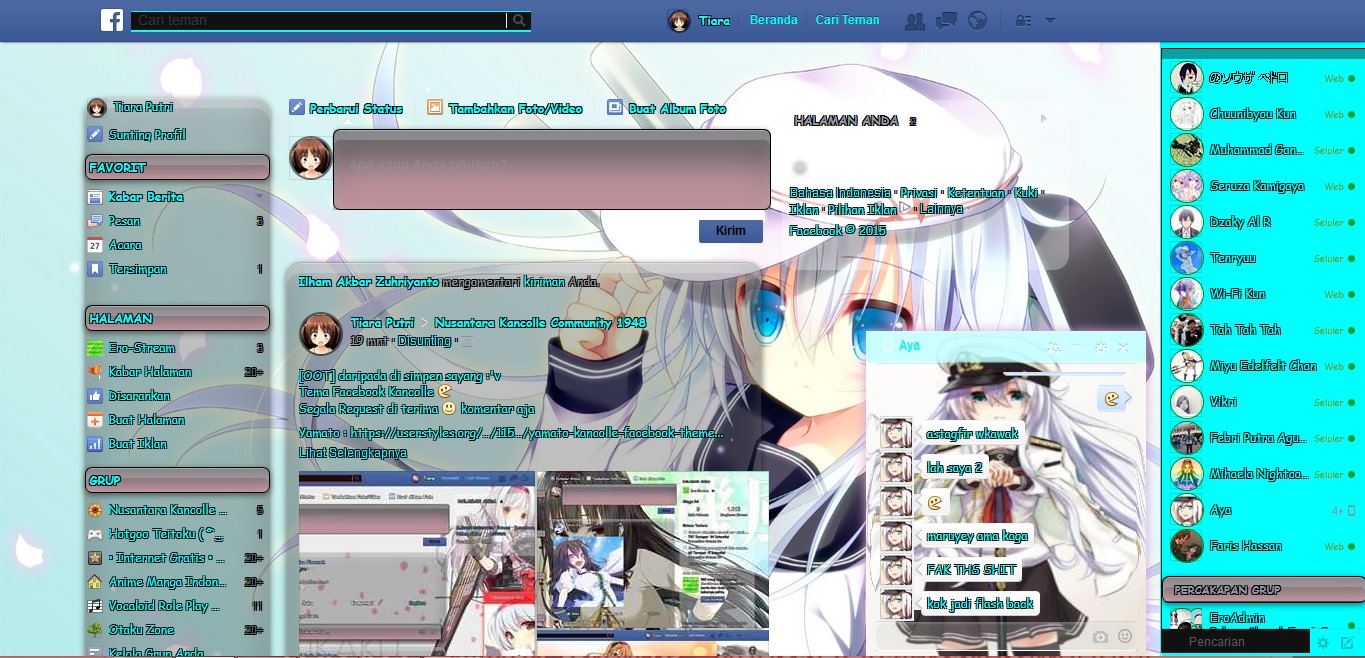 Hibiki Kancolle Facebook Theme