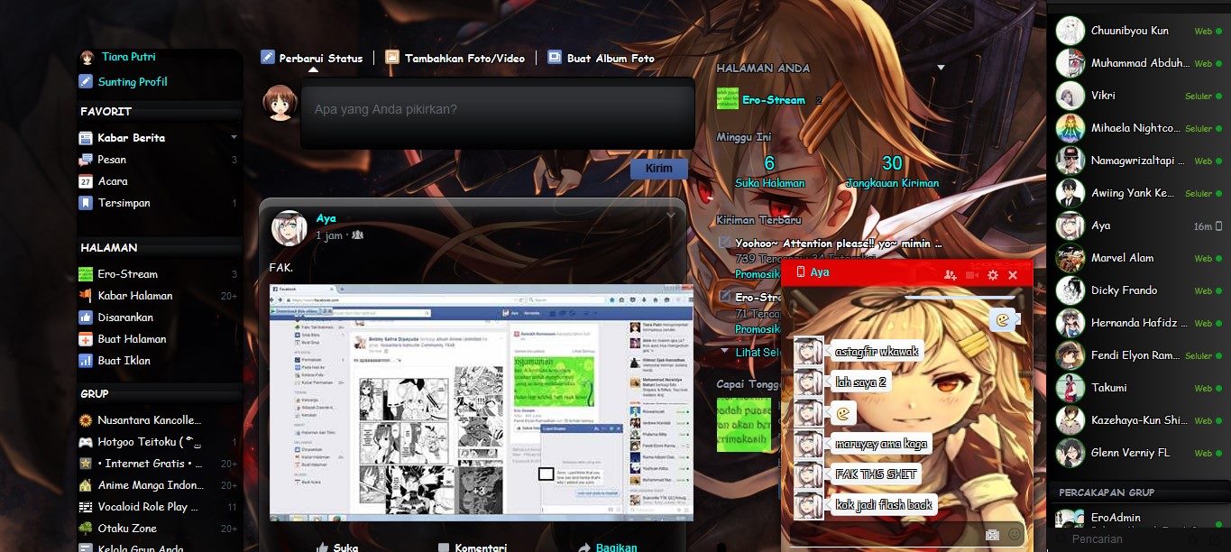 Yuudachi Kancolle Facebook Theme