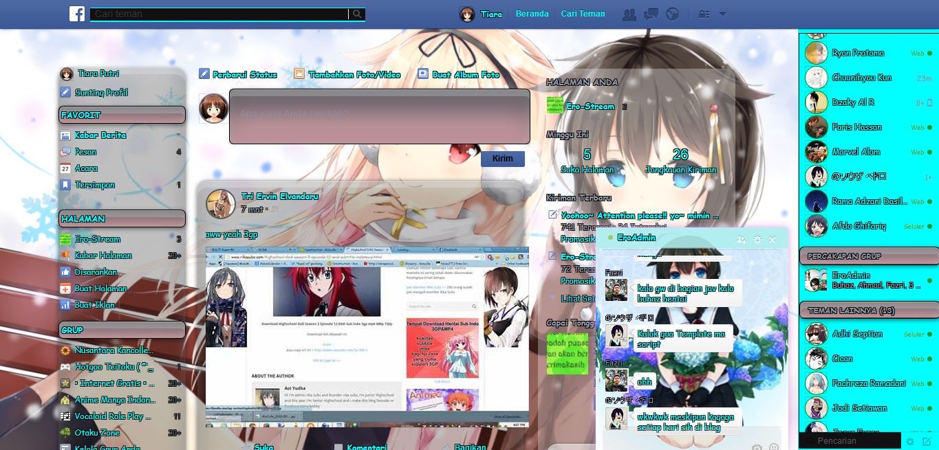 Shigure Kancolle Facebook Theme