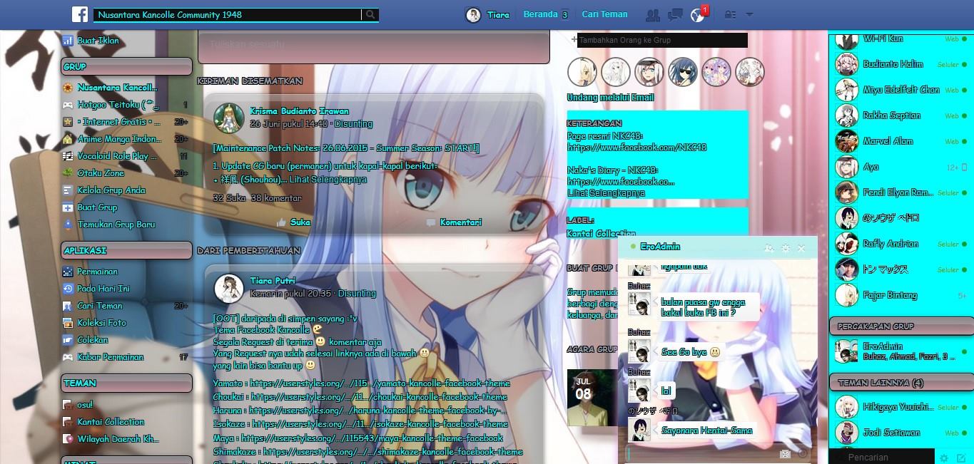 Hatsukaze Kancolle Facebook Theme
