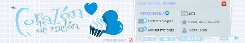 Bubble gum - Versión Azul.  Corazón de Melón.