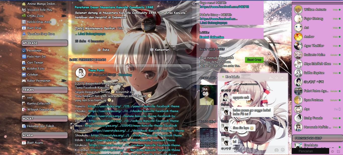 Amatsukaze Kancolle Facebook Theme