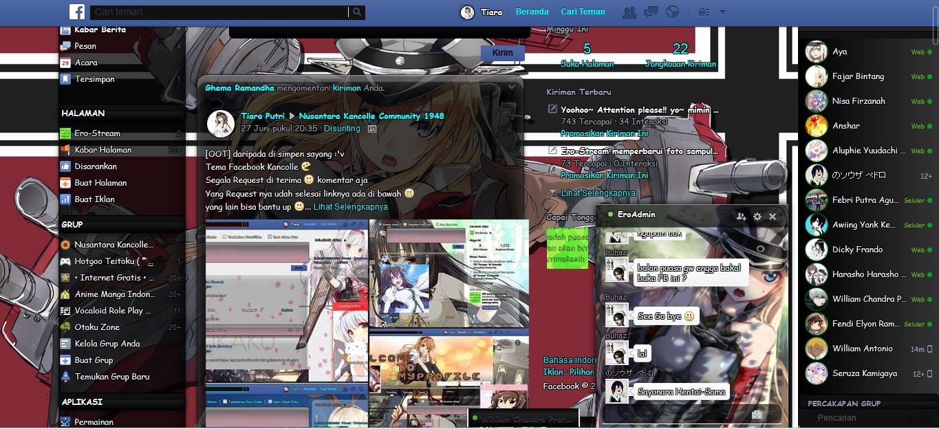 Bismarck Kancolle Facebook Theme