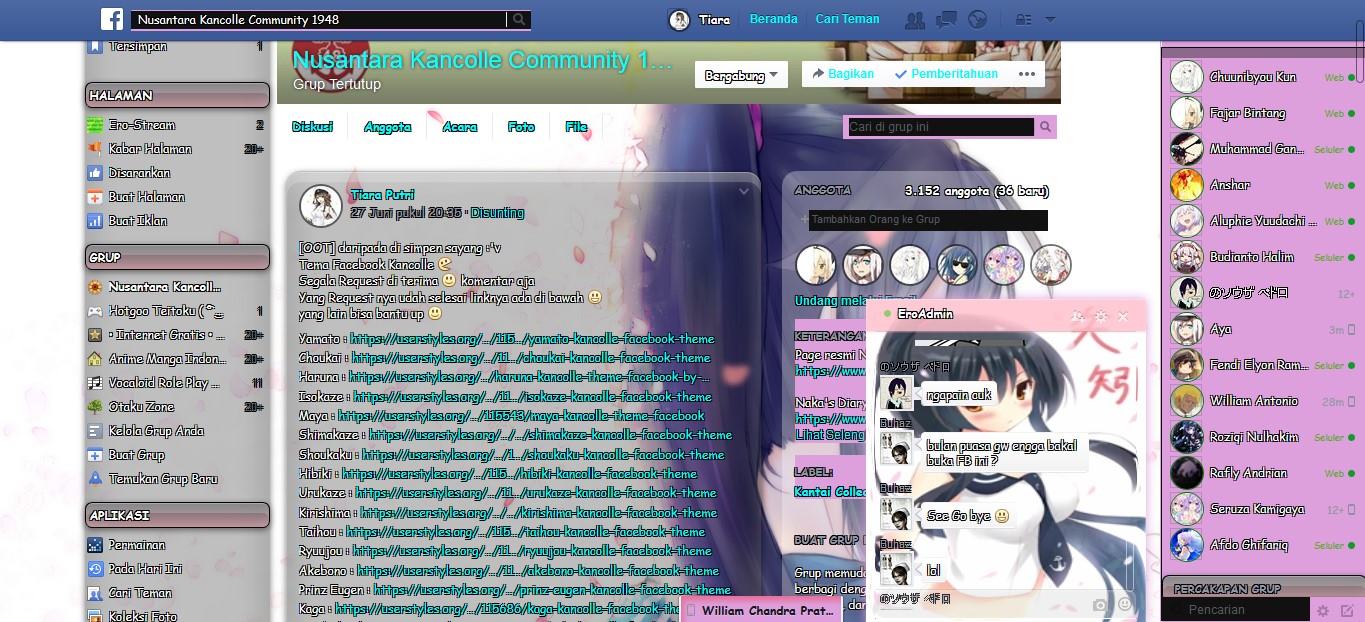 Yahagi Kancolle Facebook Theme