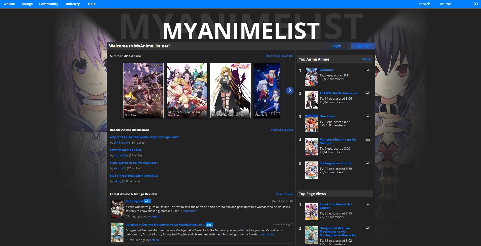 MyAnimeList: Dark and Flat *Active*