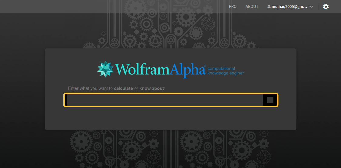 WolframAlpha Dark
