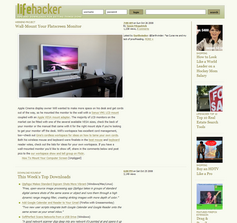 Lifehacker - Enhanced, top-stories on right