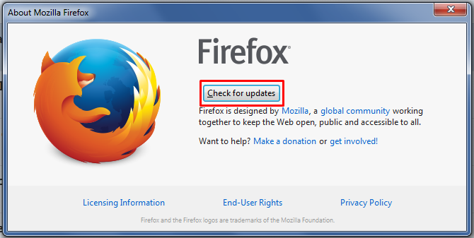 Remove Check for Updates Button