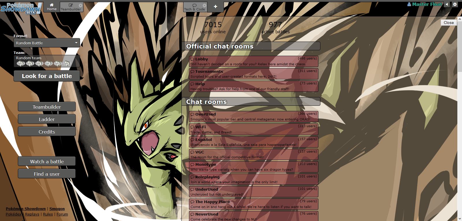Mega Tyranitar Pokemon Showdown Skin