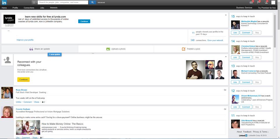 LinkedIn Full-Screen