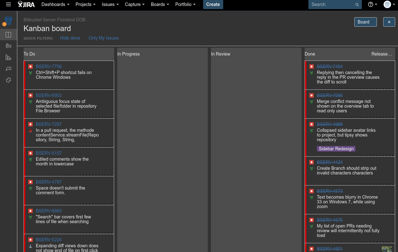 Jira Dark theme