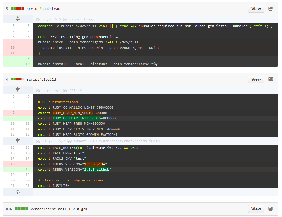 github dark diff