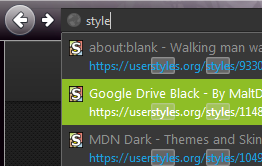 Firefox Dark URL and Search Bar