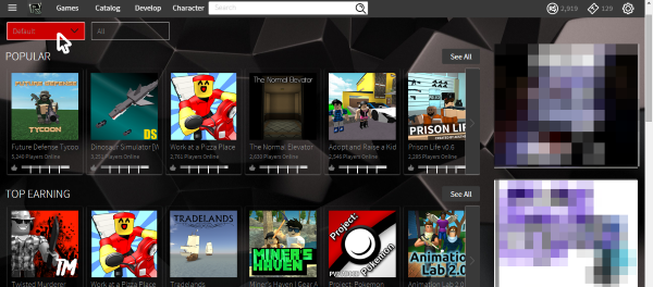 ROBLOX Game Page +