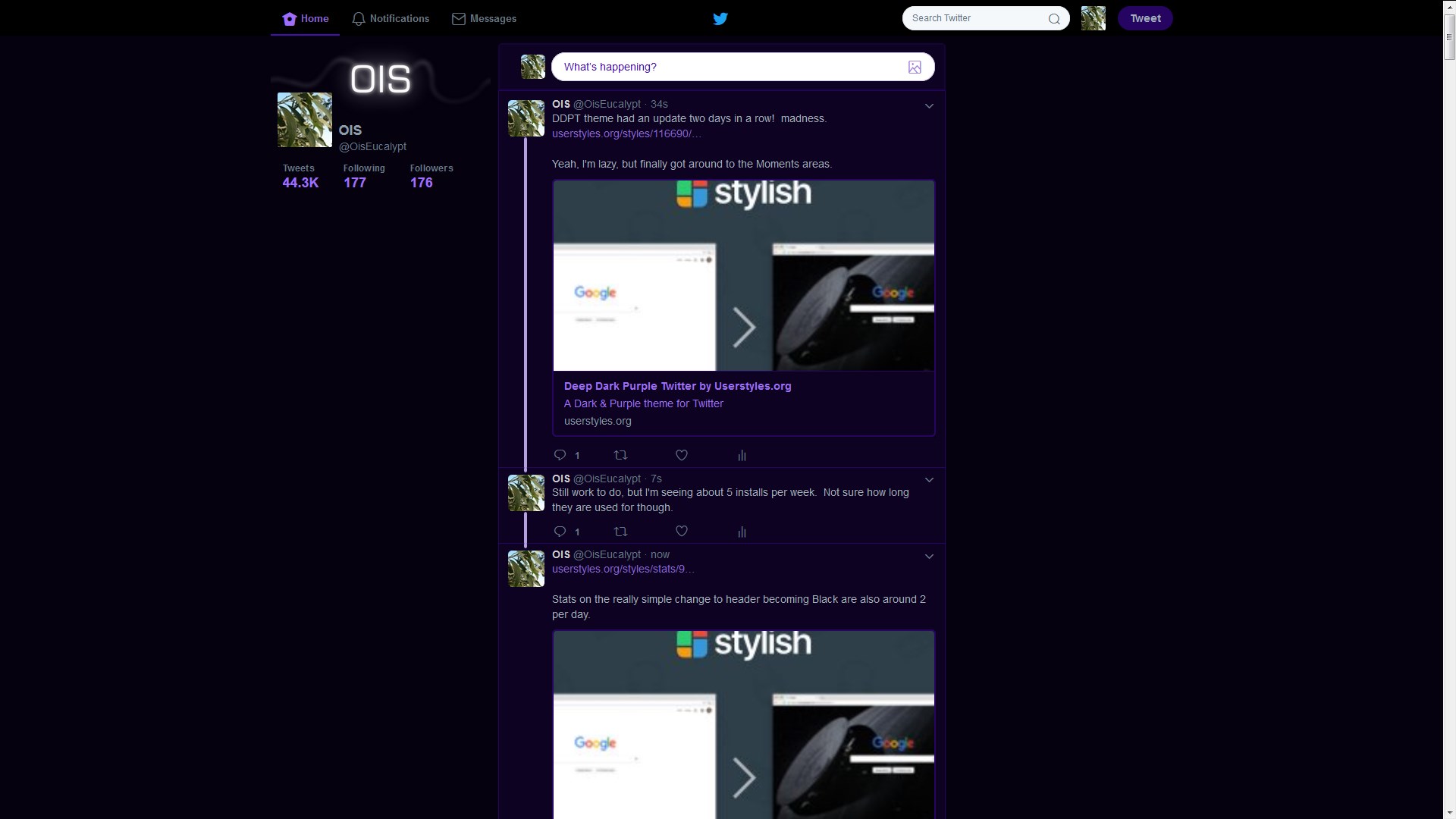Deep Dark Purple Twitter