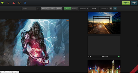 Wallhaven - expanded image preview