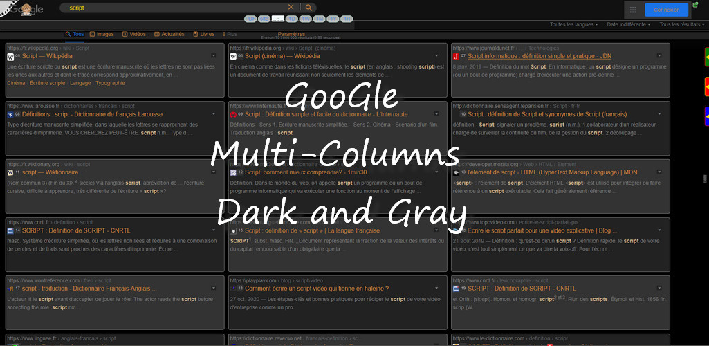 GooGle - Multi-Columns Dark and Gray v.49.9(Final)