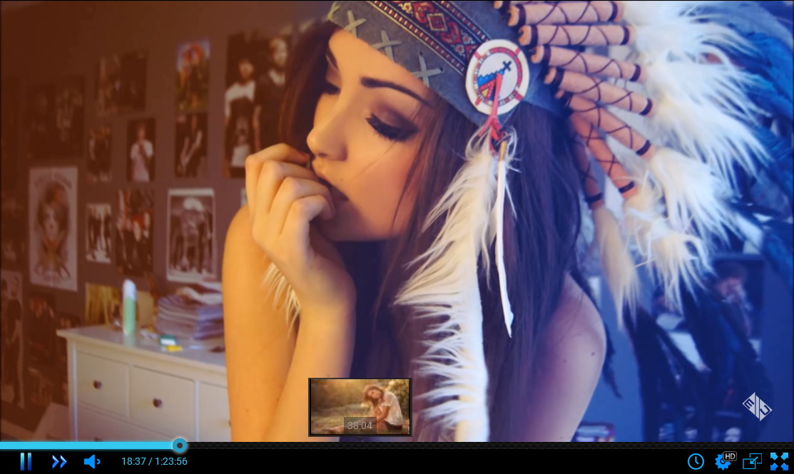 Blue YouTube player