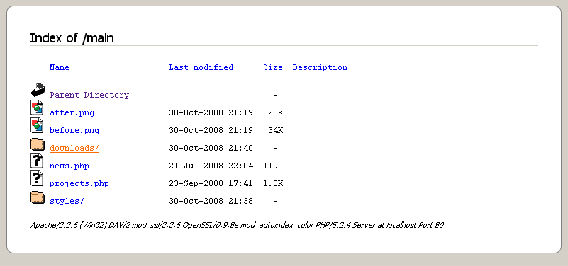 Firefox Theme for Apache Dir Listings