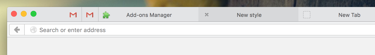 Firefox: Combined favicon and close button