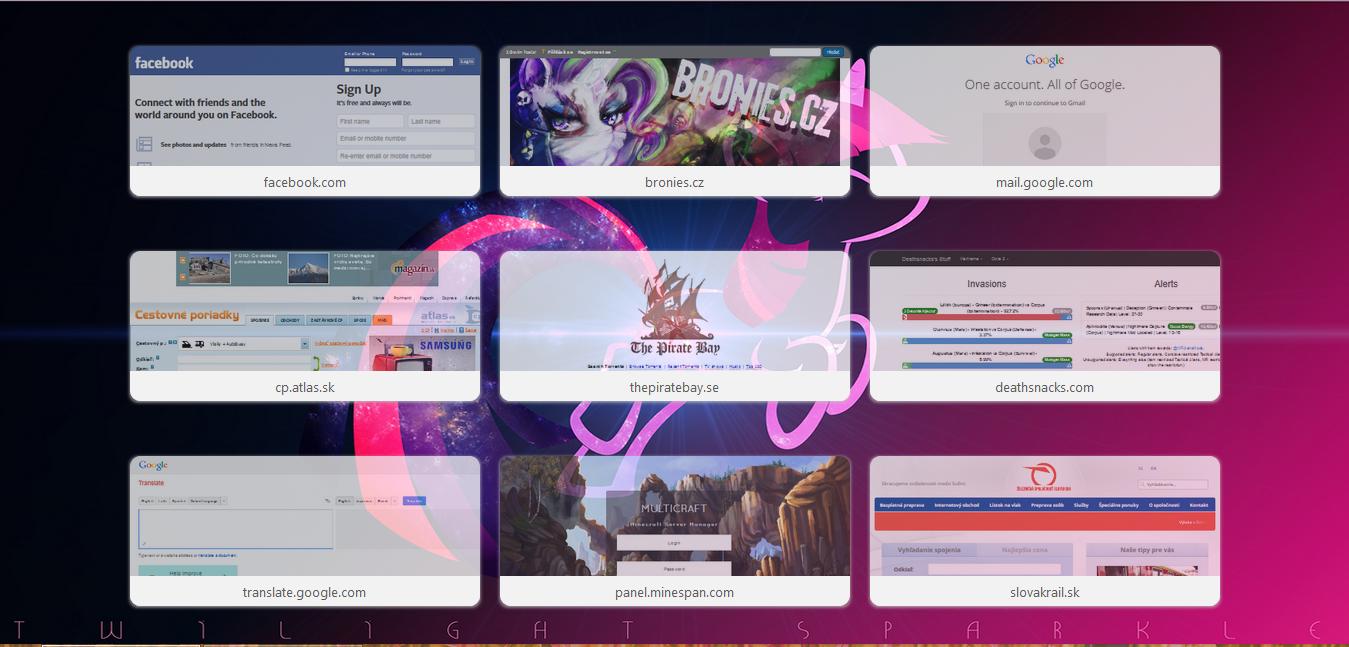 Simple about:newtab page: MLP background