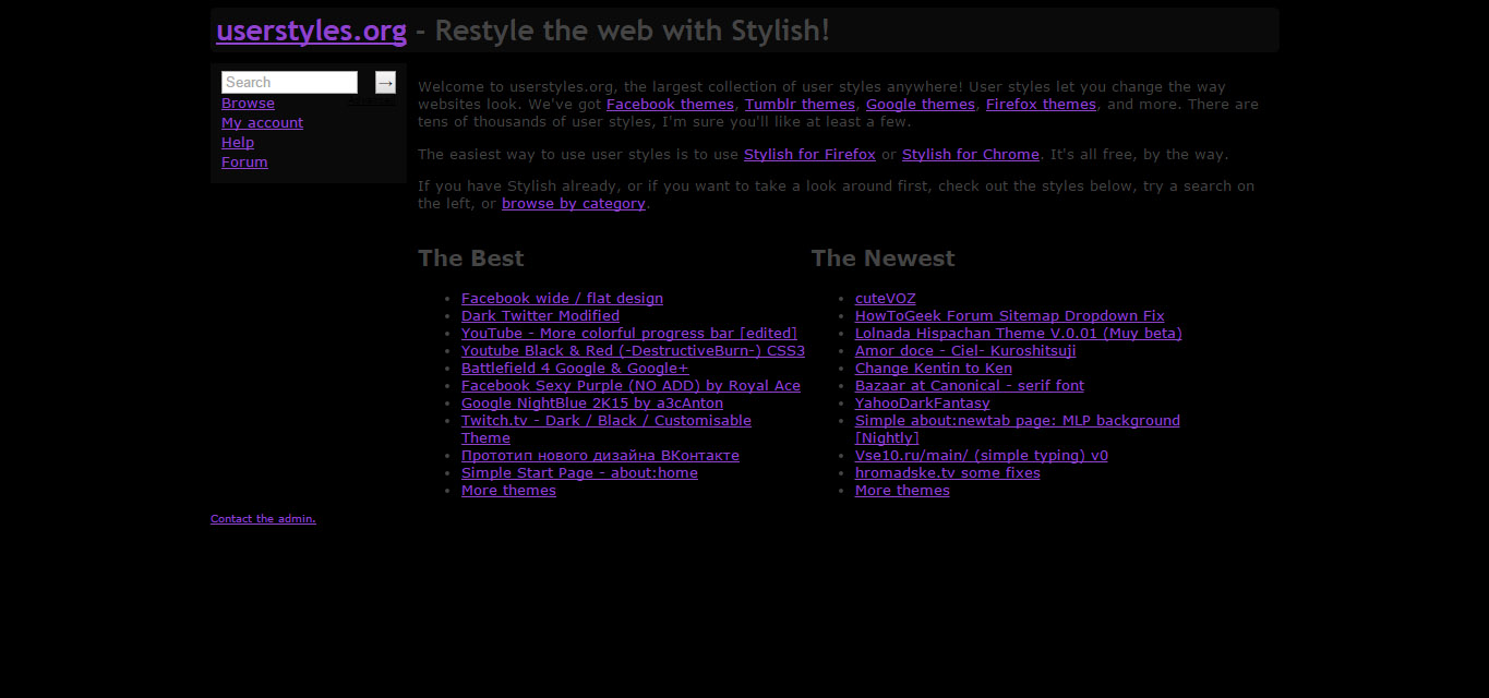 Userstyles Dark Theme V2