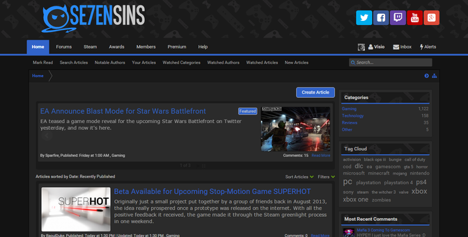 Se7ensins Blue Splash Dark Theme