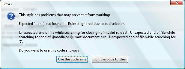 Glass dialogs. Firefox 3.1
